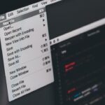 a close up of a computer screen with a menu