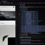 a computer screen with a plant on it