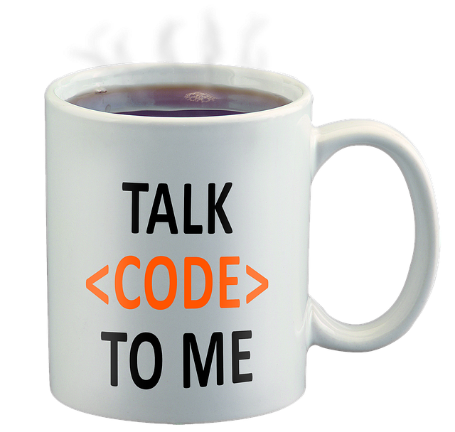 code geek, talk code to me, coffee cup