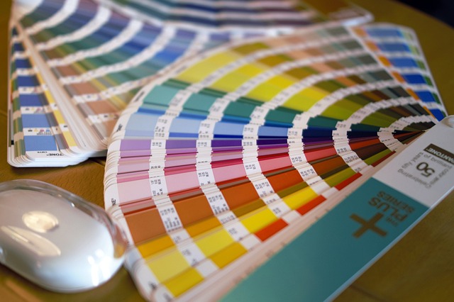 color chart, pantone, printing press