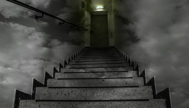 stairs, horror, dark